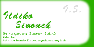 ildiko simonek business card